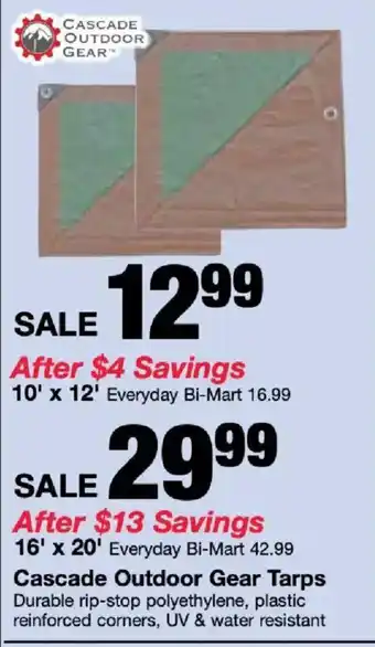 Cascade Outdoor Gear Tarps