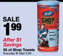 Bi-Mart Scott Shop Towels offer