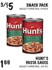 Foodarama Hunt's pasta sauce offer