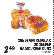 Foodarama Sunbeam regular or seeded hamburger buns offer