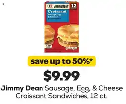 Grocery Outlet Jimmy Dean Sausage, Egg, & Cheese Croissant Sandwiches offer