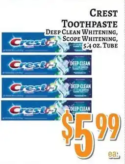 Trade Fair Supermarket Crest toothpaste offer
