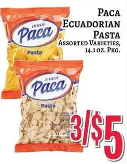 Trade Fair Supermarket Fideos Paca Ecuadorian Pasta offer