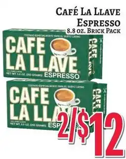 Trade Fair Supermarket Cafe La Llave espresso offer