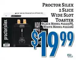 Trade Fair Supermarket Proctor Silex 2 Slice Wide Slot Toaster offer