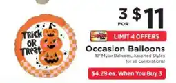 ShopRite Occasion Balloons offer