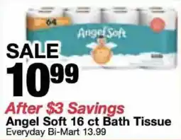Bi-Mart Angel Soft Bath Tissue offer