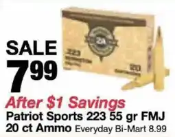 Bi-Mart Patriot Sports 223 55 gr FMJ offer