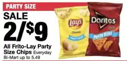 Bi-Mart All Frito-Lay Party Size Chips offer