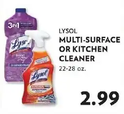 Reasors Lysol multi-surface or kitchen cleaner offer