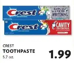 Reasors Crest toothpaste offer