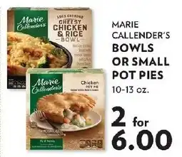 Reasors Marie Callender's bowls or small pot pies offer