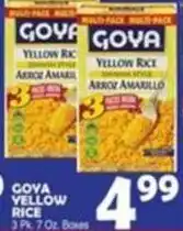 Bravo Supermarkets Goya yellow rice offer