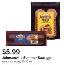 Fareway Johnsonville summer sausage offer