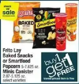 Shaw's Frito Lay Baked Snacks or Smartfood Popcorn offer