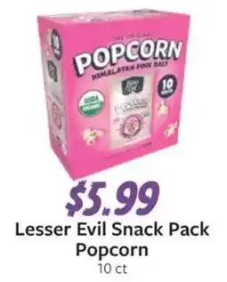 Fareway Lesser Evil Snack Pack Popcorn offer