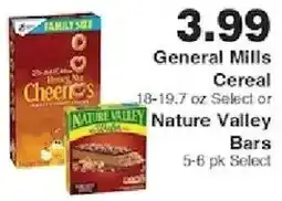 Piggly Wiggly General Mills Cereal or Nature Valley Bars offer
