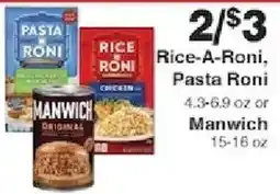 Piggly Wiggly Rice-A-Roni, Pasta Roni or Manwich offer