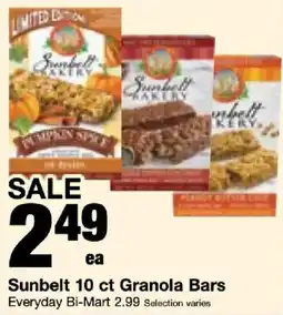 Bi-Mart Sunbelt granola bars offer