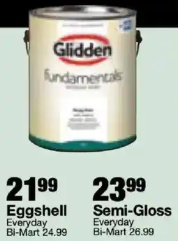 Bi-Mart Glidden fundamentals Eggshell offer