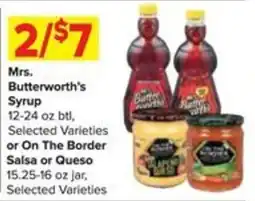 Shop 'n Save Mrs. Butterworth's Syrup offer