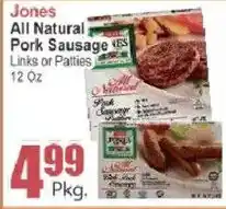 Food Universe Jones all natural pork sausage offer