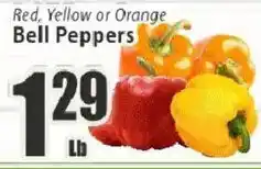 Food Universe Red, Yellow or Orange Bell Peppers offer