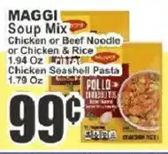 Food Universe Maggi soup mix chicken or beef noodle or chicken & rice offer