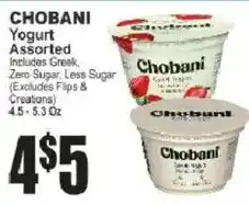 Food Universe Chobani Yogurt Assorted offer