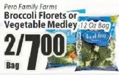 Food Universe Pero Family Farms Broccoli Florets or Vegetable Medley offer