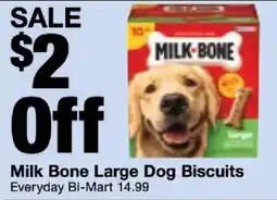 Bi-Mart Milk Bone Large Dog Biscuits offer