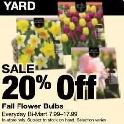 Bi-Mart Fall Flower Bulbs offer