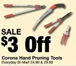 Bi-Mart Corona Hand Pruning Tools offer