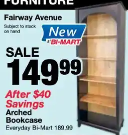 Bi-Mart Bi-Mart arched bookcase offer
