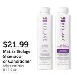 Fareway Matrix Biolage Shampoo or Conditioner offer
