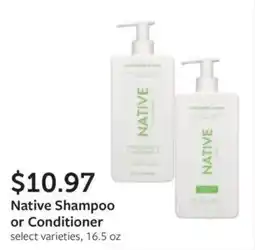 Fareway Native Shampoo or Conditioner offer