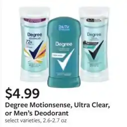 Fareway Degree motionsense, ultra clear, or men's deodorant offer