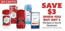 Fareway Old Spice or Secret Deodorant offer