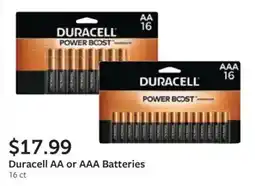 Fareway Duracell AA or AAA Batteries offer