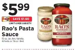 ShopRite Rao's Pasta Sauce offer