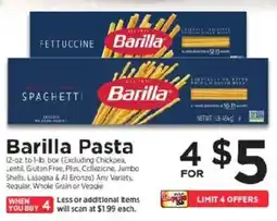 ShopRite Barilla Pasta offer