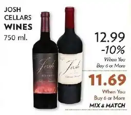 Reasors Josh Cellars Wines offer