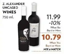 Reasors Z. Alexander Uncaged Wines offer