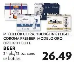 Reasors Michelob Ultra, Yuengling Flight, Corona Premier, Modelo Oro or Eight Elite Beer offer
