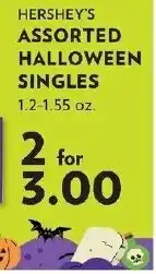Reasors Hershey's assorted halloween singles offer