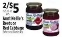 Pioneer Supermarkets Aunt Nellie's Beets or Red Cabbage offer