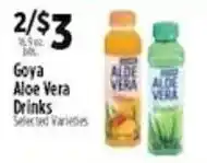 Pioneer Supermarkets Goya Aloe Vera Drinks offer