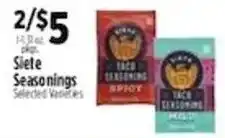 Pioneer Supermarkets Siete Seasonings offer