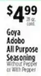 Pioneer Supermarkets Goya adobo all purpose seasoning offer