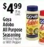 Pioneer Supermarkets Goya Adobo All Purpose Seasoning offer